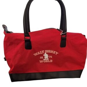 Walt Disney Vintage 1971 Travel Bag In Red and Black EUC